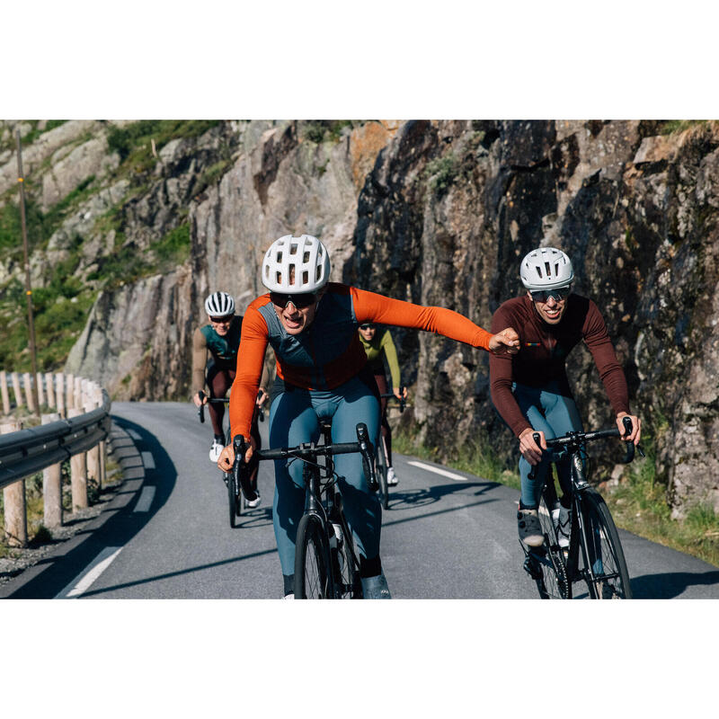 Maillot à manches longues de cyclisme pour femmes Bloquant le Vent Thé Rooibos