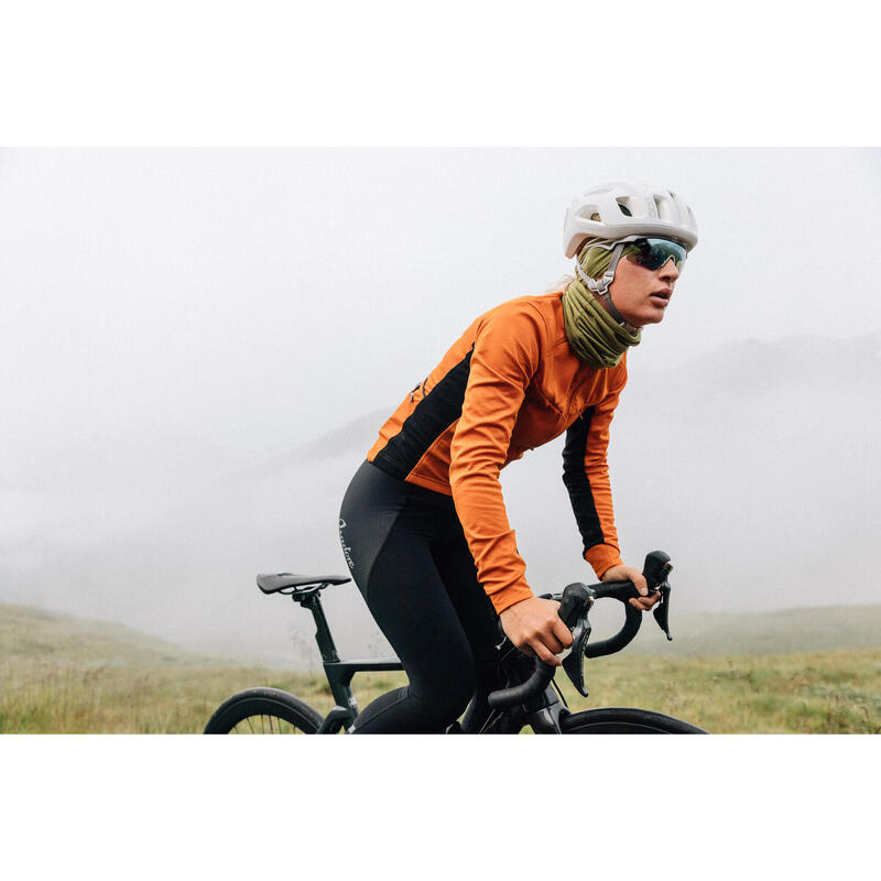 Veste de cyclisme pour femmes Softshell Hiver Avec des Lumières Flamme Dorée