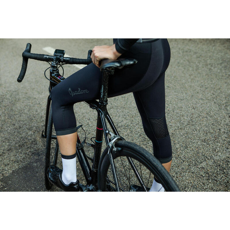 Pantaloncini con bretelle da ciclismo da donna Leggero Signature Nero
