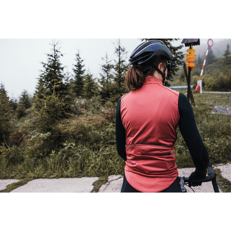 Gilet da ciclismo da donna Softshell Inverno Con Luci OSRAM Incorporate Marsala