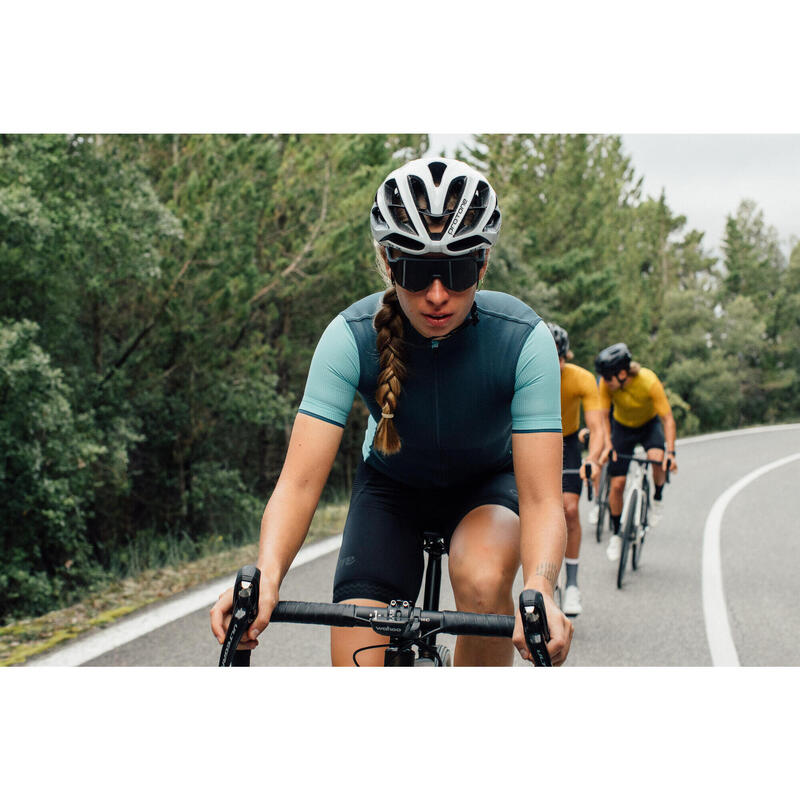 Maglia a manica corta da ciclismo da donna Signature Blu Orion/Acquarello