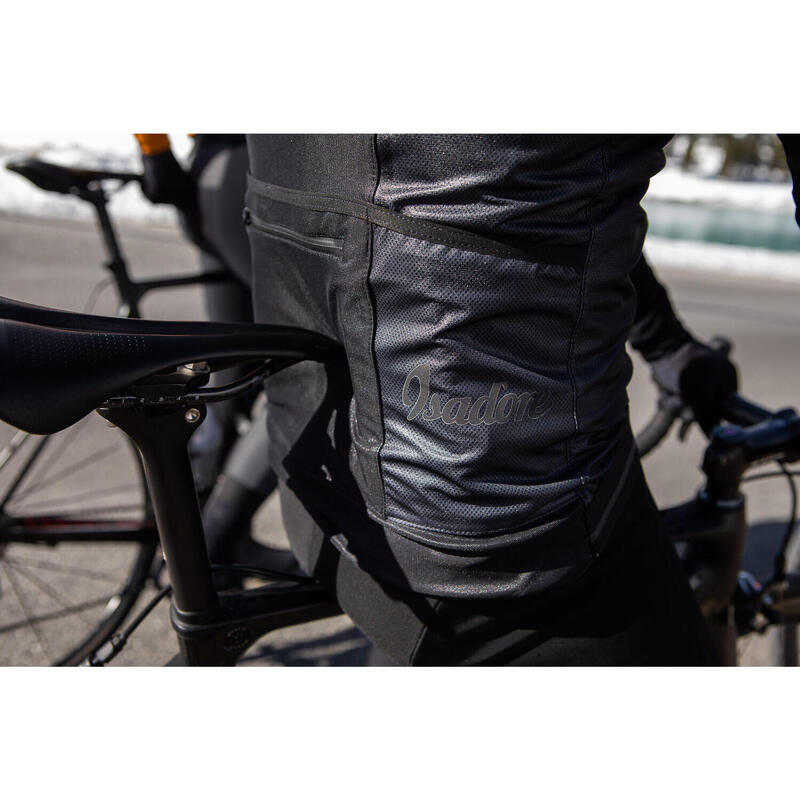 Veste de cyclisme pour hommes Hardshell Hiver Profond Signature Noir