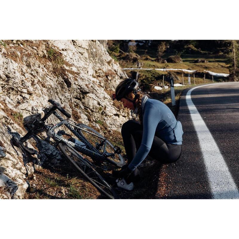 Maglia a manica lunga da ciclismo da donna Inverno Profondo Signature Blu Bijou