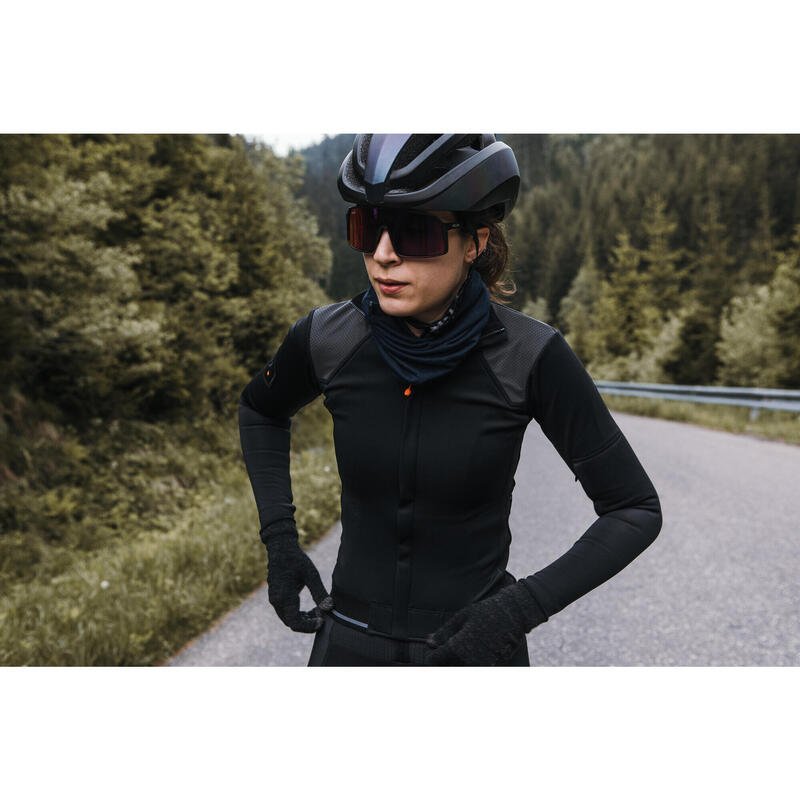 Veste de cyclisme pour femmes Softshell Hiver Profond Signature Anthracite