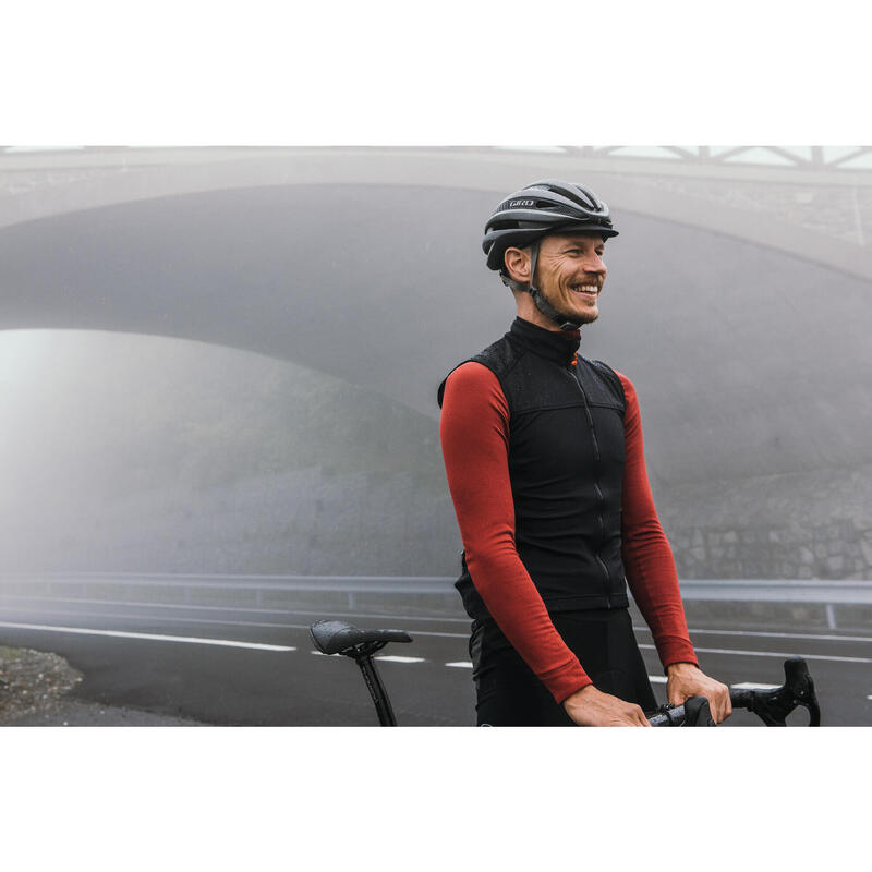 Gilet de cyclisme pour hommes Softshell Avec des Lumières Intégrées Noir