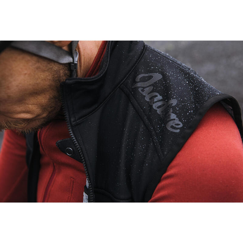 Gilet da ciclismo da uomo Softshell Inverno Con Luci OSRAM Incorporate Nero