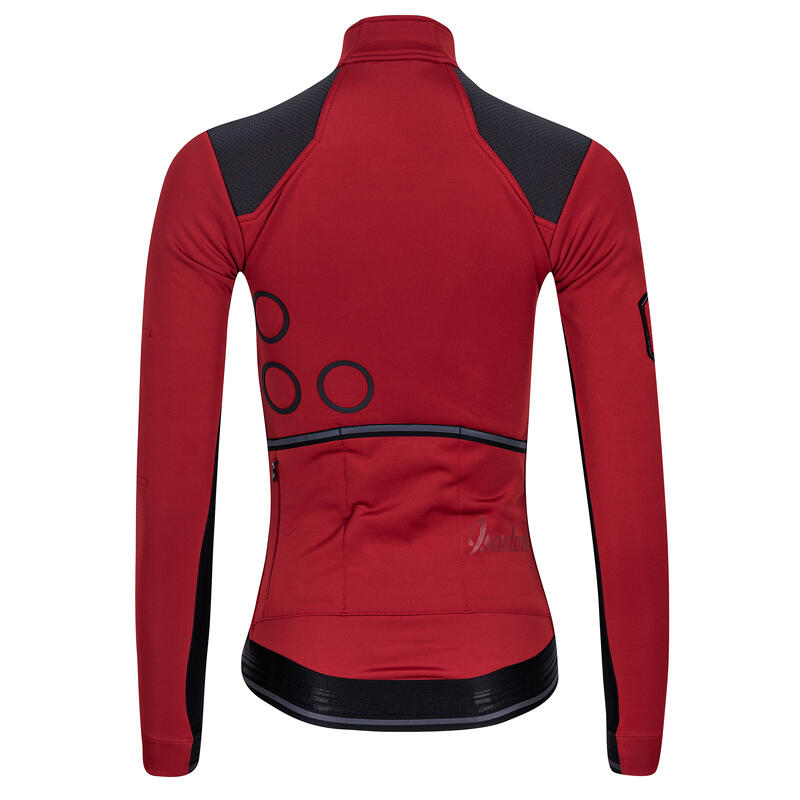 Veste de cyclisme pour femmes Softshell Hiver Profond Signature Dahlia Rouge