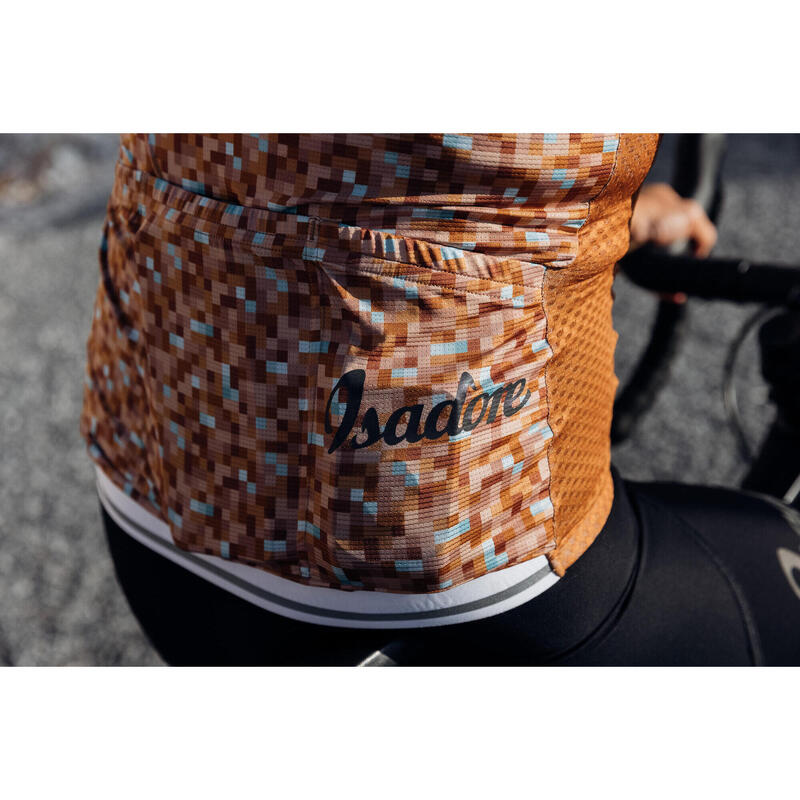 Maillot à manches courtes de cyclisme pour femmes Alternative Brun Soudan