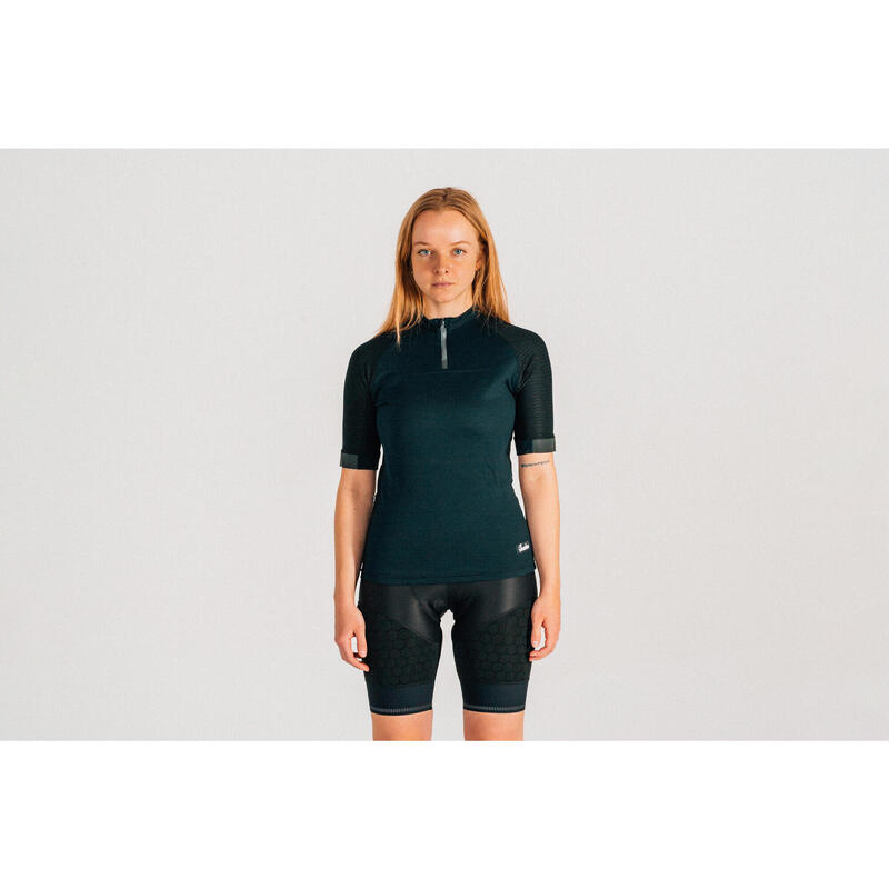 Maillot à manches longues de cyclisme pour femmes Léger Gravel Anthracite