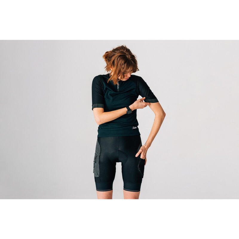 Maillot à manches longues de cyclisme pour femmes Léger Gravel Anthracite