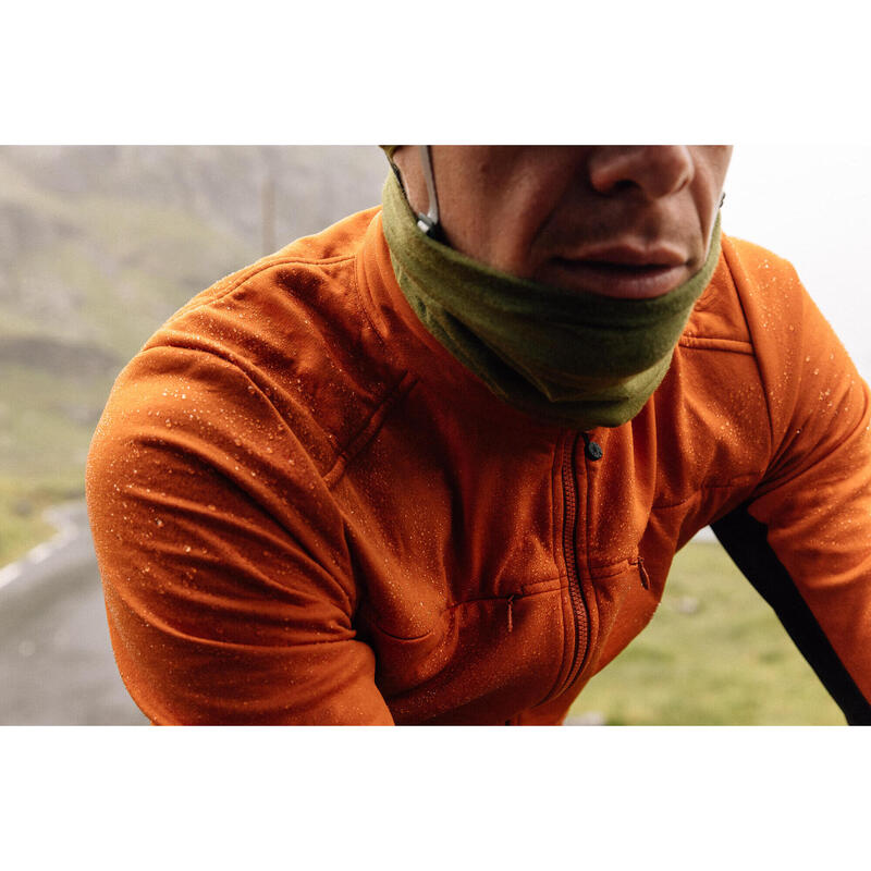 Veste de cyclisme pour hommes Softshell Hiver Avec des Lumières Flamme Dorée