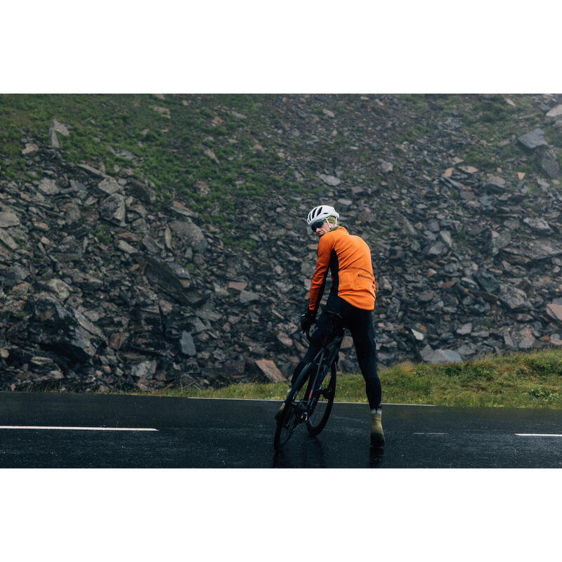 Veste de cyclisme pour hommes Softshell Hiver Avec des Lumières Flamme Dorée