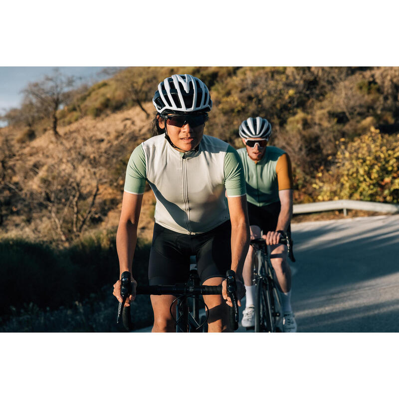 Maglia a manica corta da ciclismo da donna Signature Pergamena / Verde Giada