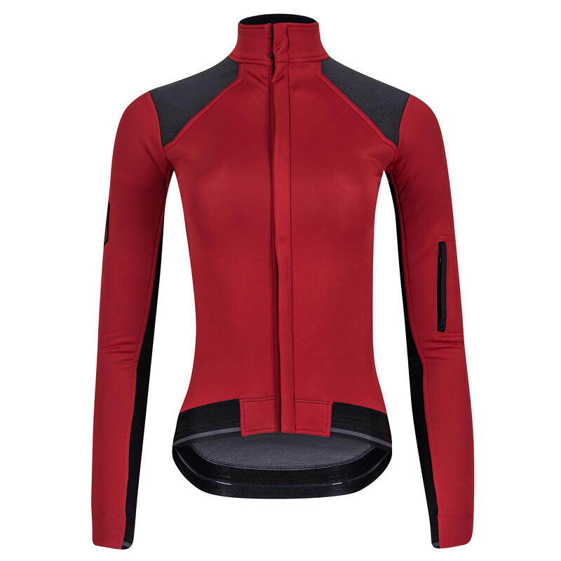 Damen Rad Jacke Softshell Tiefwinter Signature Rote Dahlie