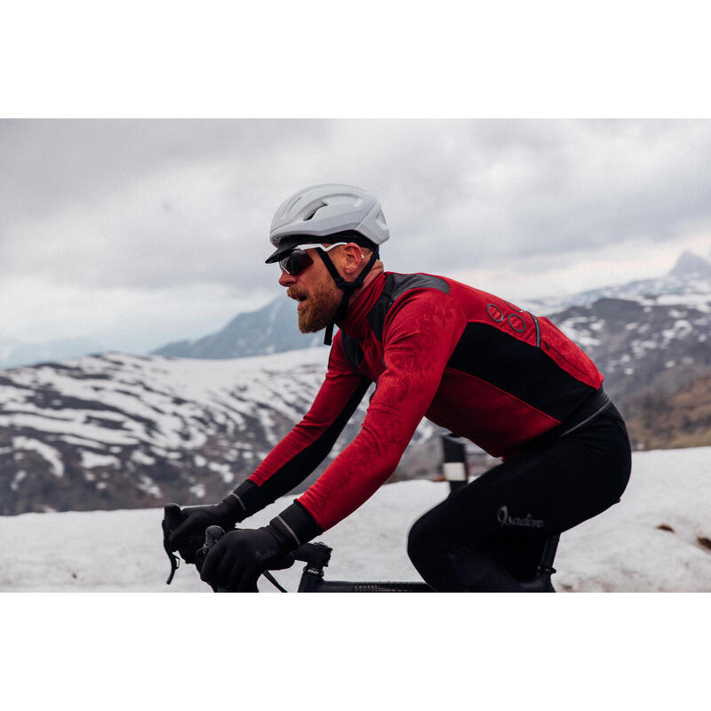 Giacca da ciclismo da uomo Softshell Inverno Profondo Signature Dahliarossa