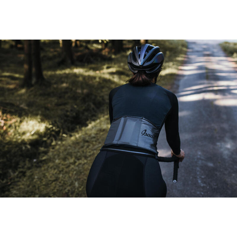 Maillot à manches longues de cyclisme pour femmes Hiver Signature Noir