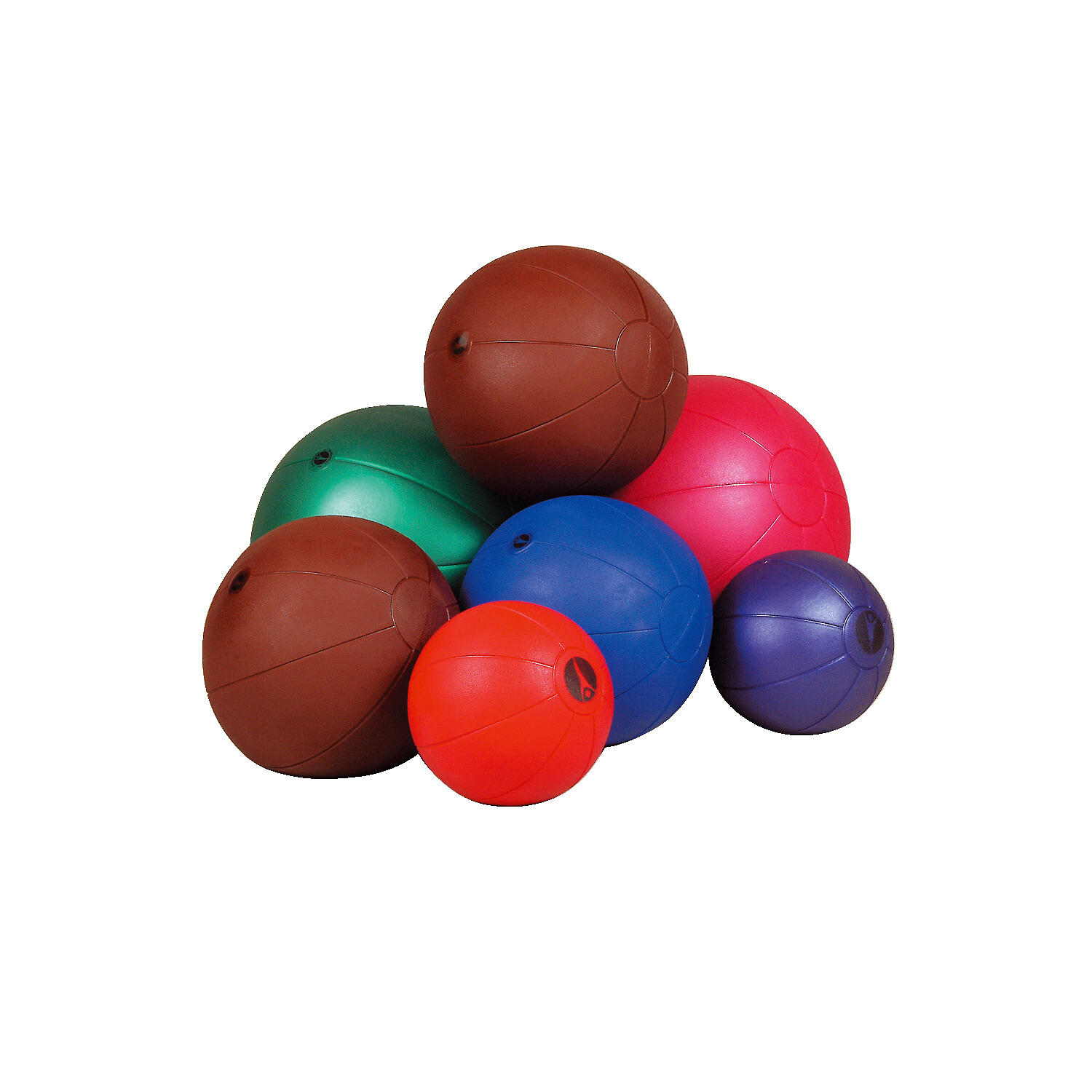Medizinball aus Ruton 1 kg Rot 21 cm Gymnastik Unisex Rot 2/3