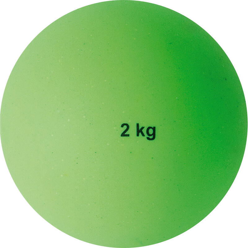 Sport-Thieme Trainings-Stoßkugel Kunststoff, 2 kg, Grün, ø 114 mm