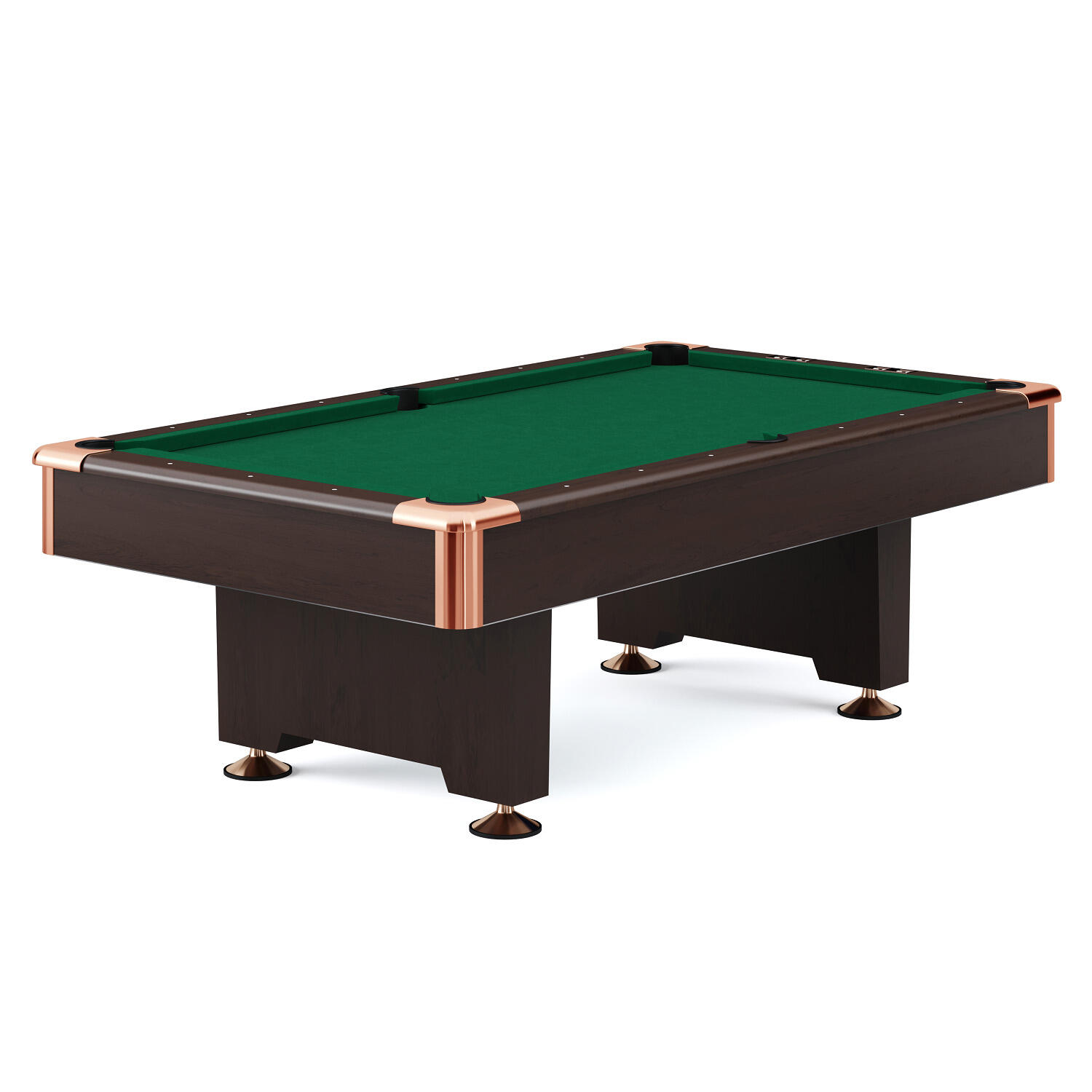 AUTOMATEN HOFFMANN Billardtisch Club Pro III Dekor Nussbaum EuroSpeed Grün 7 ft (Spielfeld