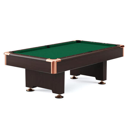 Billardtisch Club Pro III Dekor Nussbaum EuroSpeed Grün 7 ft (Spielfeld