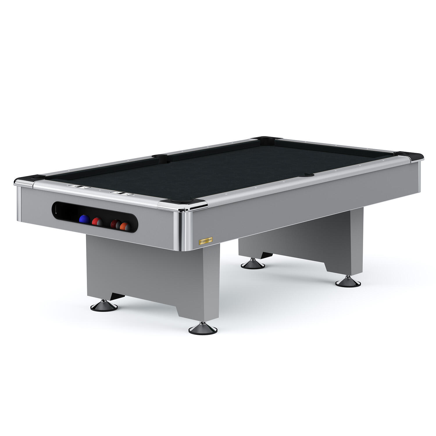 AUTOMATEN HOFFMANN Tavolo da biliardo Club Pro III Grigio Simonis 860 Nero Campo da gioco da 9