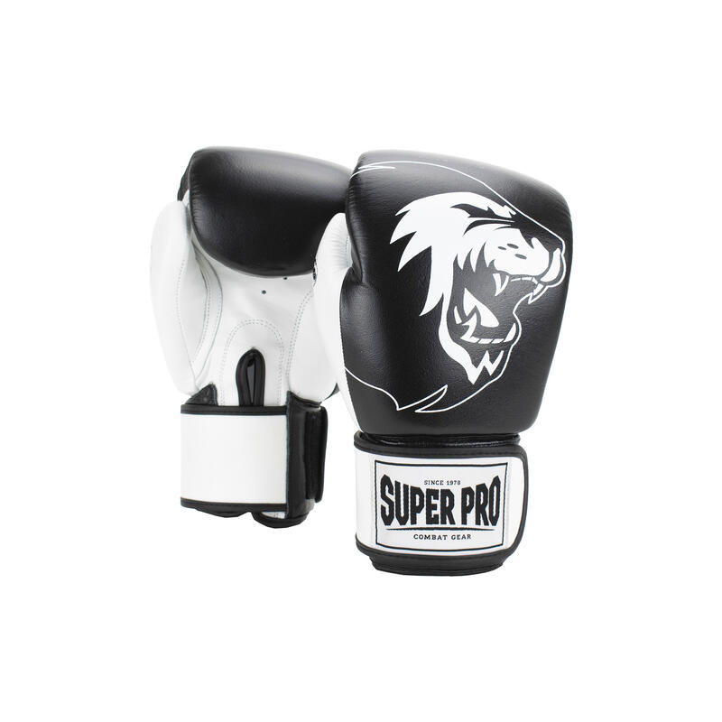 Super Pro Boxhandschuhe Undisputed, Grösse L, Schwarz-Weiss