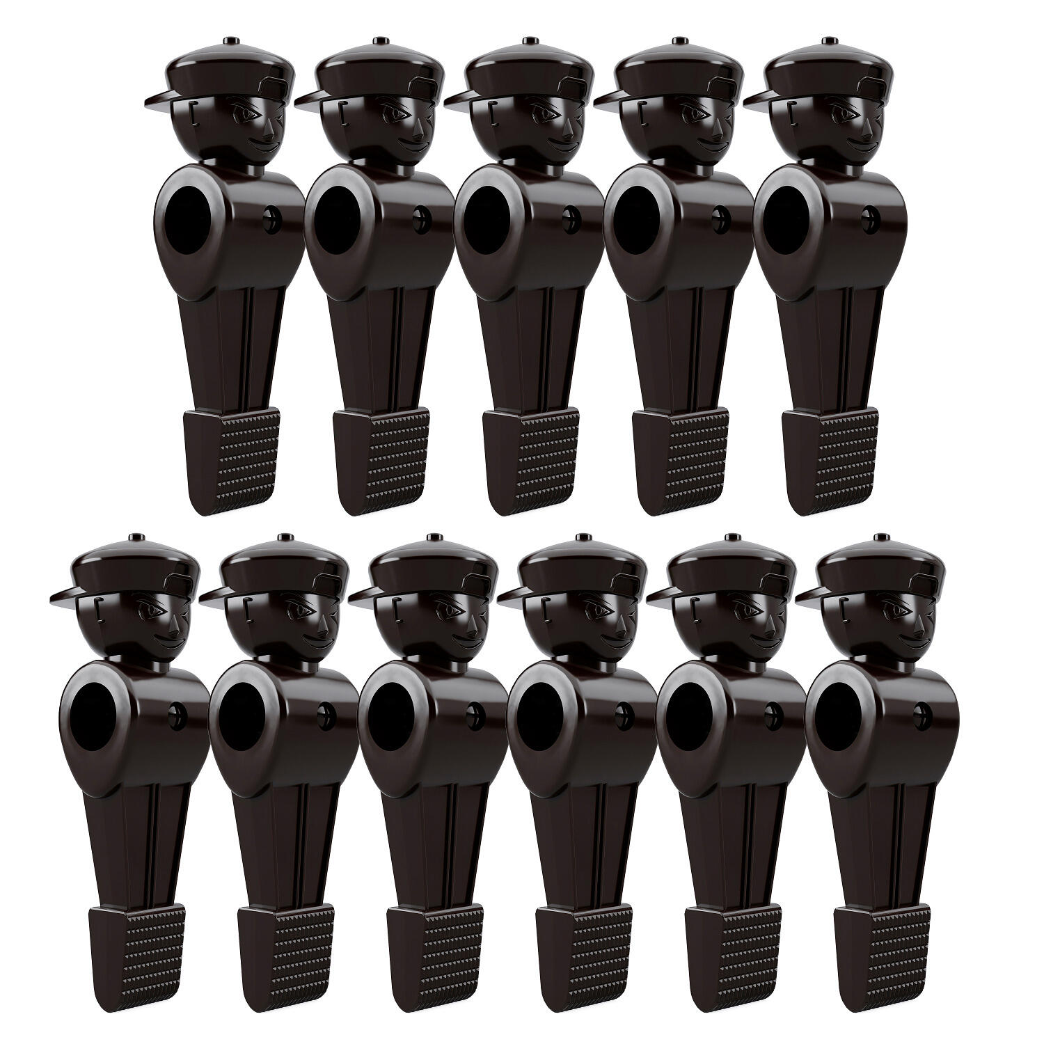 SPORTIME Figura del calciatore Connetti e Gioca Nero 11er Team incluso viti e dadi