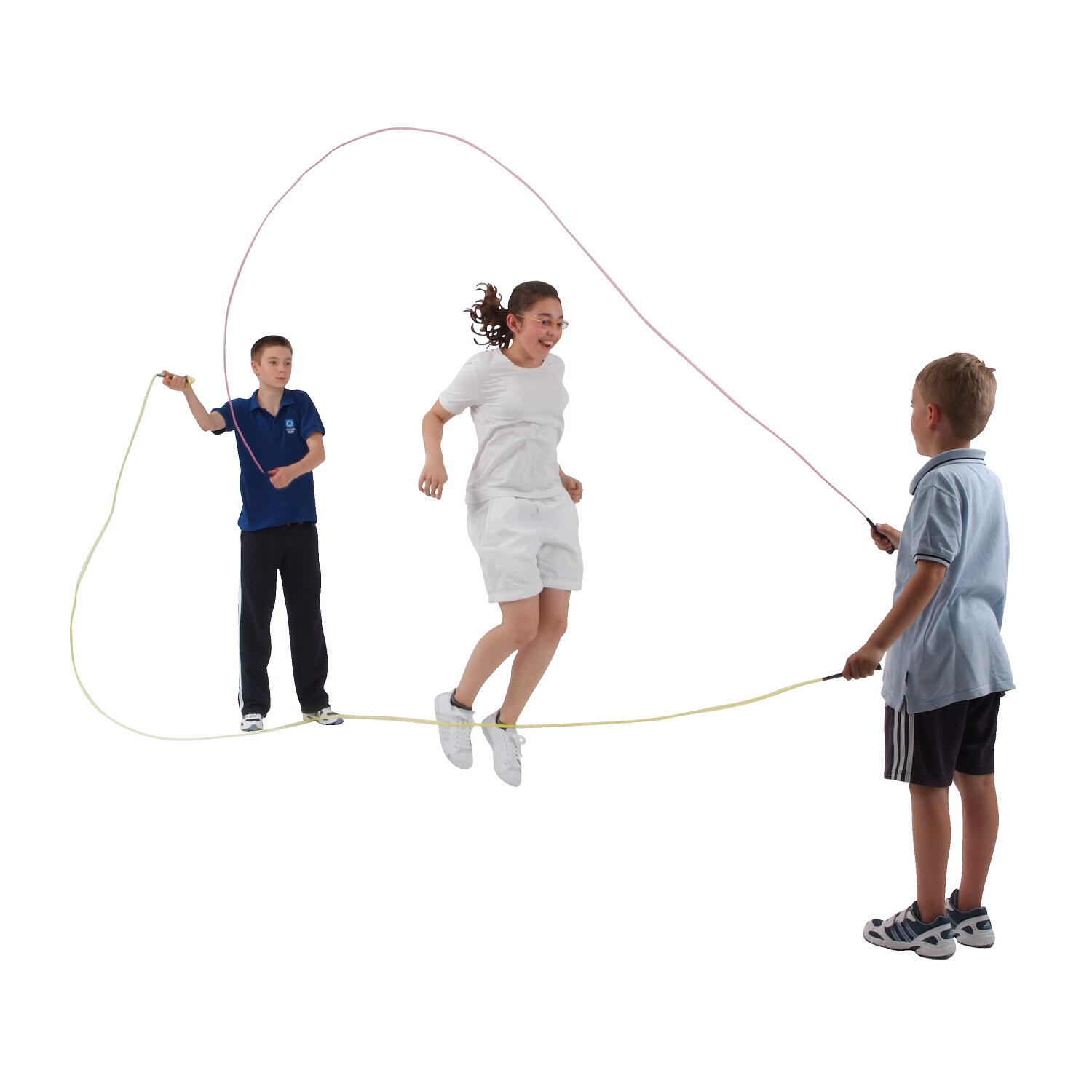 Springseil Double-Dutch Weiß Baumwolle Fitnesstraining Unisex Weiß 2/4