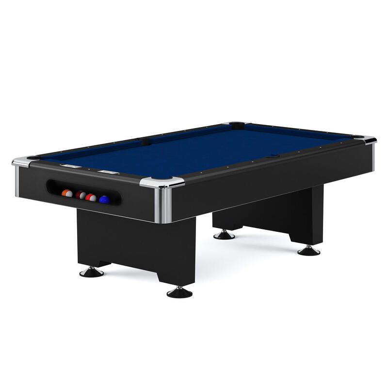 Automaten Hoffmann Billardtisch Club Pro Dekor Schwarz, Anti-Fleck Blau, 9 ft