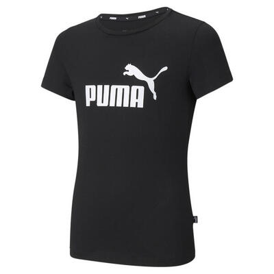 Essentials t-shirt met logo jongeren puma garnet rose pink