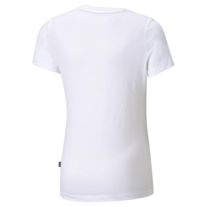 Essentials T-shirt met logo jongeren PUMA White