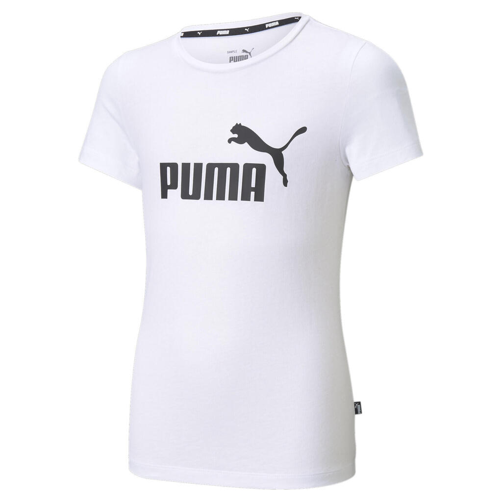PUMA Kids Essentials Logo Youth Tee T-Shirt - White