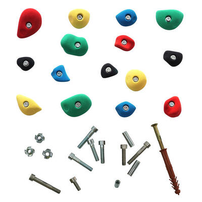 Klettergriff-Set Mittel Mit Befestigungsmaterial für Outdoor-Kletterwand Set