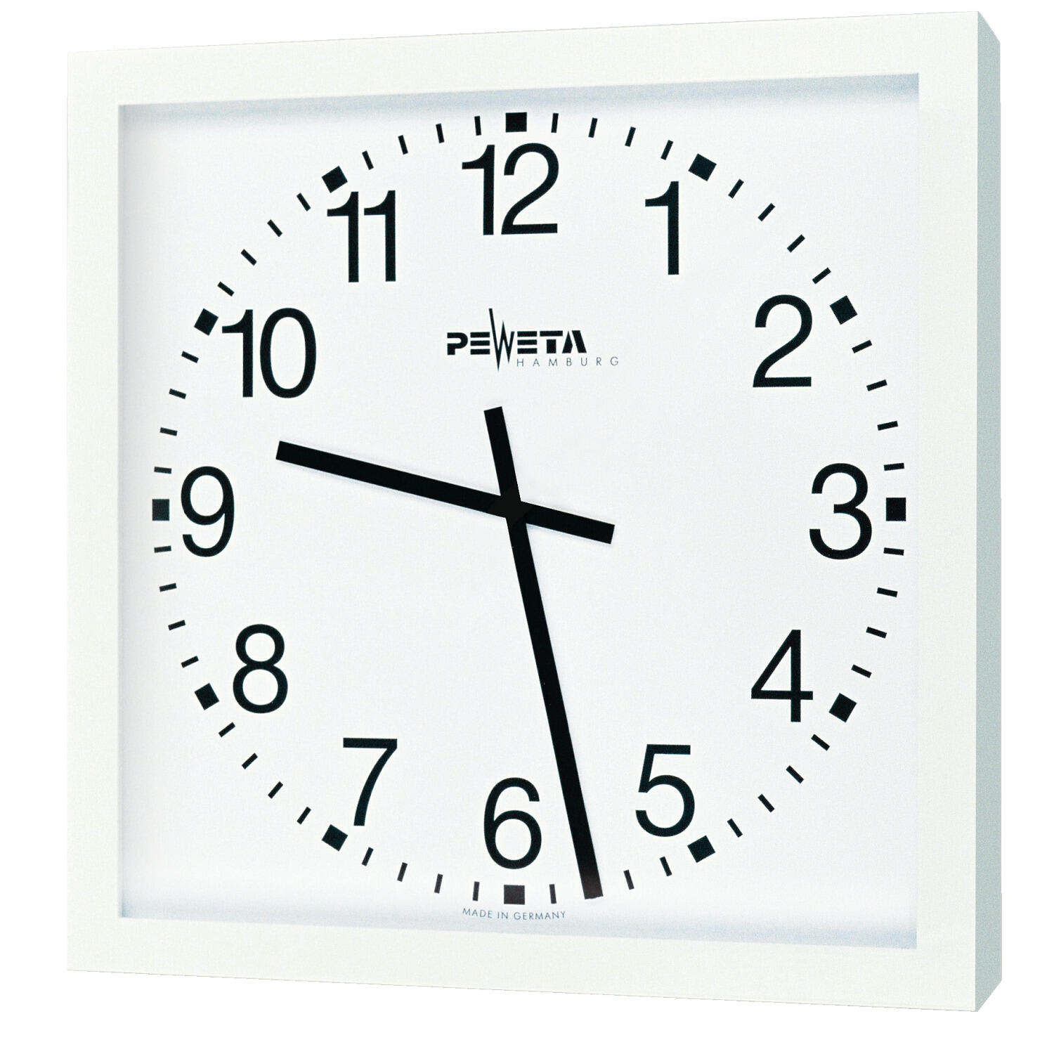 PEWETA Orologio da parete radio-controllato 50x50 Esecuzione per ambienti umidi