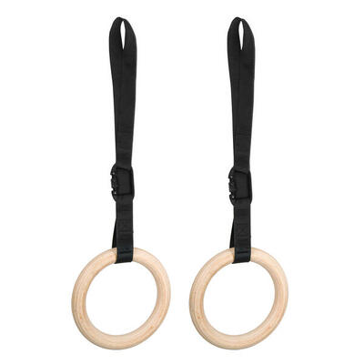 Turnringe-Set Shorty Turnen Unisex Holz-Natur