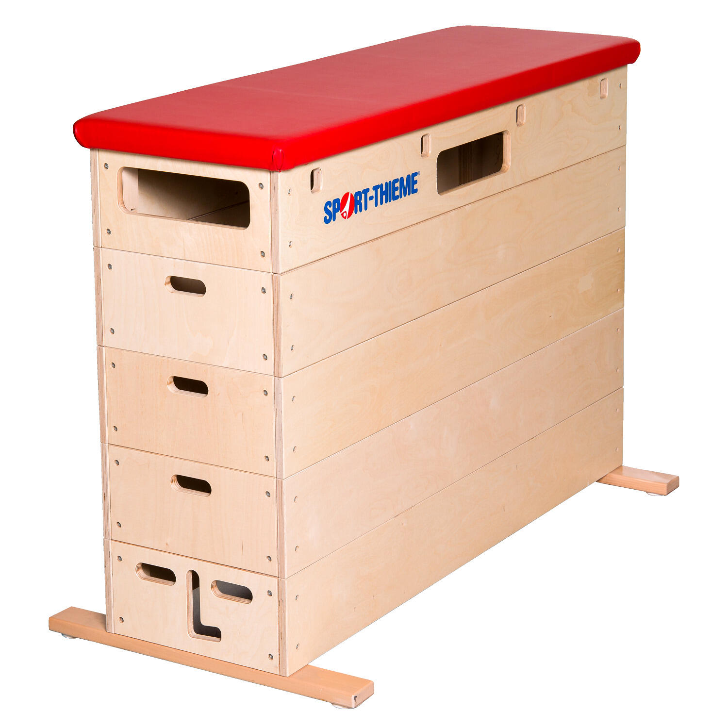Sprungkasten Multiplex, 5-teilig Mit Schwenkrolleneinrichtung Kunstlederbezug 3/3