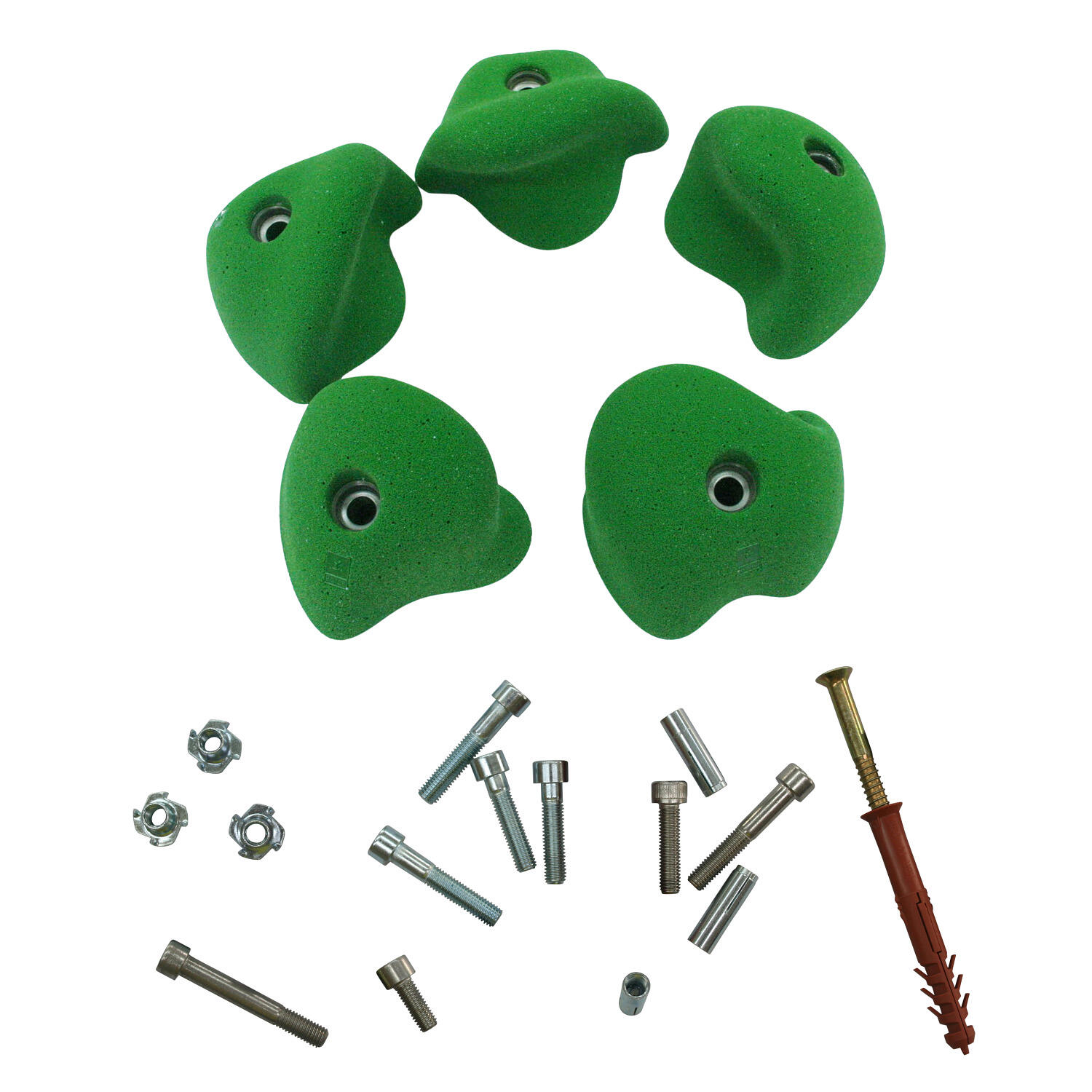 Klettergriff-Set Superleicht Mit Befestigungsmaterial für Betonwand Set C 2/2