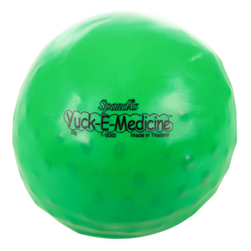 Spordas Medizinball Yuck-E-Medicine, 2 kg, ø 16 cm, Grün