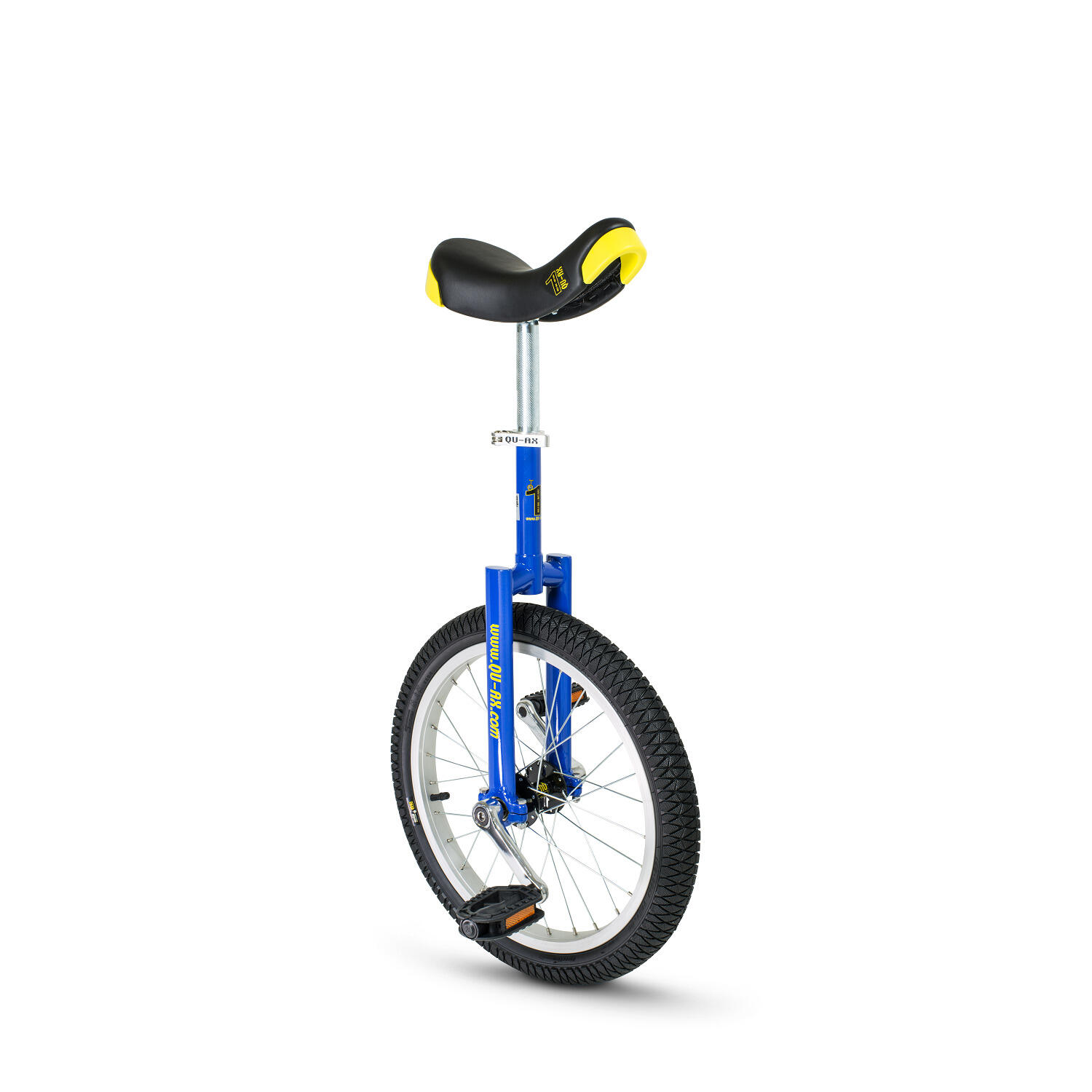 Qu-Ax "Outdoor" unicycle, 18" tire (ø 46 cm), blue frame