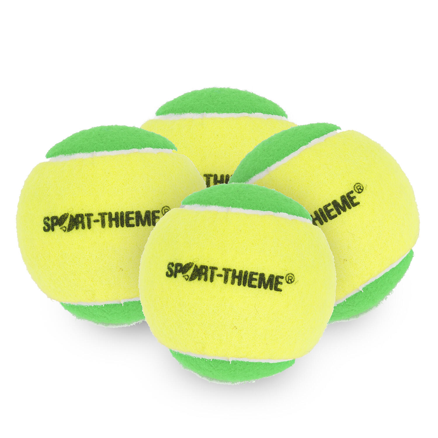 Methodik-Tennisbälle Soft Fun 4er Set Tennis Unisex Gelb-Grün 2/2
