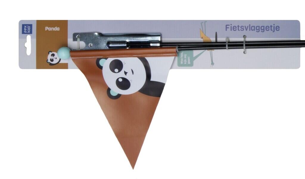 Pexkids Panda Sicherheitsflagge in Braun mit Panda-Druck 2/4