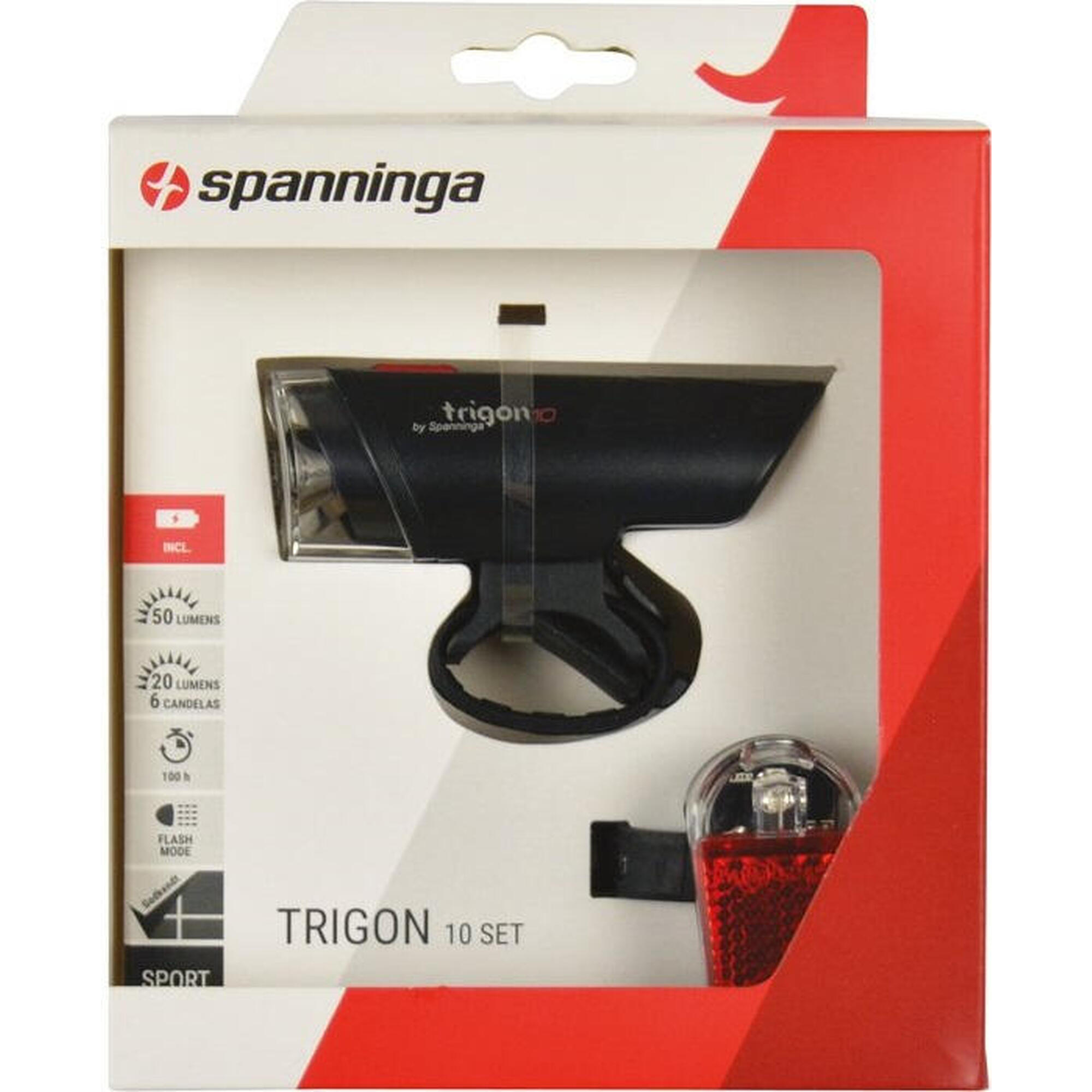 Kit d'éclairage Spanninga Trigon 10 XB + Pyro XB