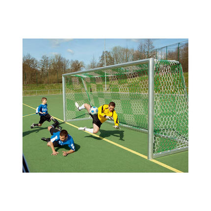 Jugend-Fußballtornetz Schachbrettmuster Rot-Weiß 80/150 cm Fußball Unisex