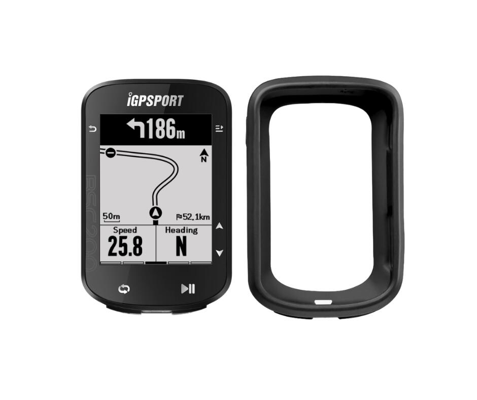IGPSPORT Fietscomputer met GPS iGPSPORT BSC200 + siliconen hoesje
