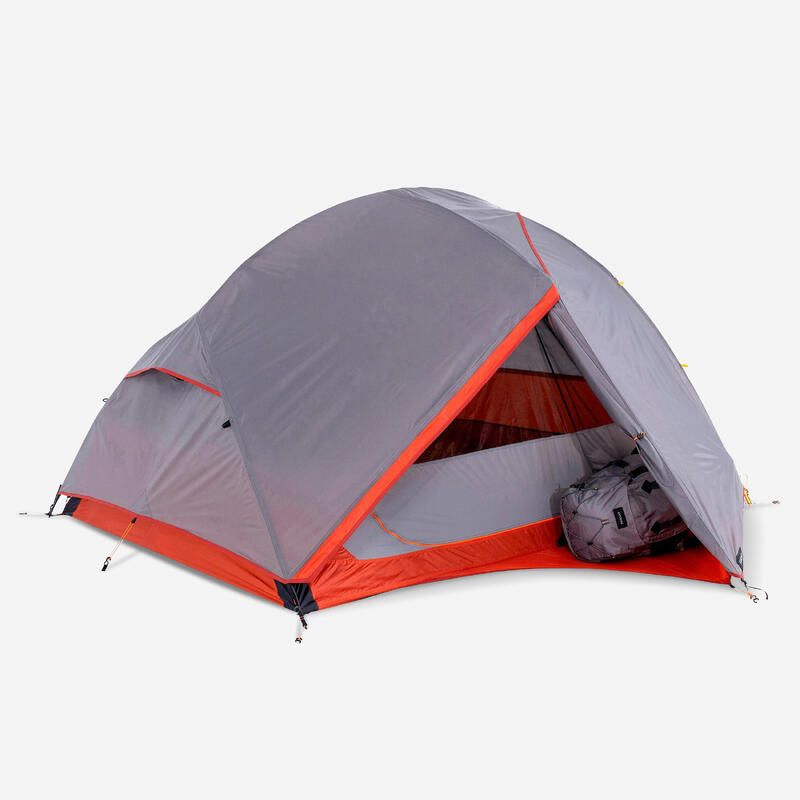 Tweedehands Koepeltent voor trekking MT900 3 personen grijs