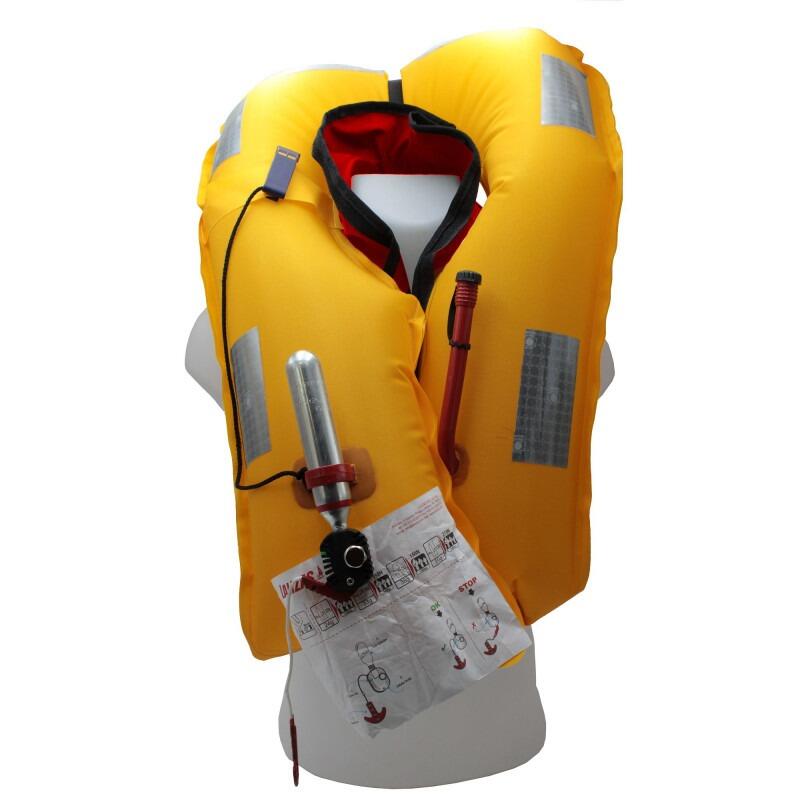 Manuelle aufblasbare Rettungsweste 170N ESSENTIAL Rot - ORANGEMARINE 4/5