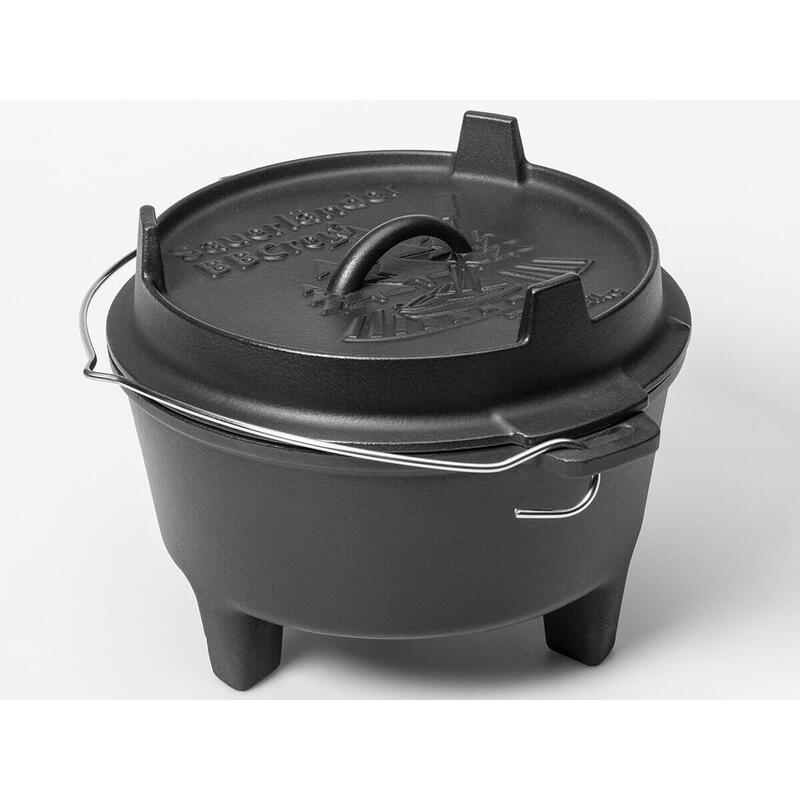 Dutch Oven de Sauerländer BBCrew 8 l - Olla de hierro fundido esmaltada