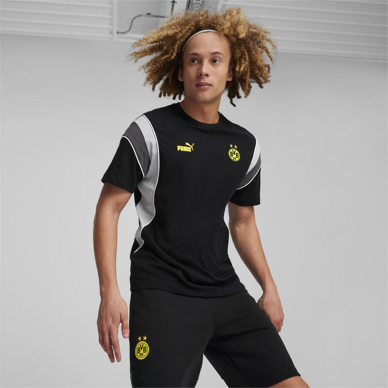 Camiseta Borussia Dortmund FtblArchive PUMA Black Cool Mid Gray