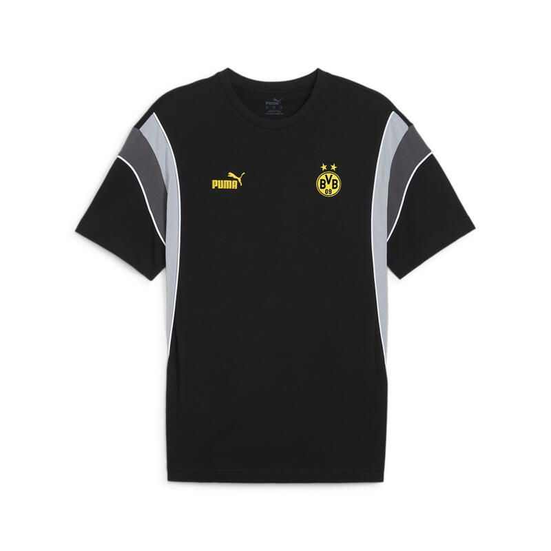 T-shirt FtblArchive Borussia Dortmund PUMA Black Cool Mid Gray
