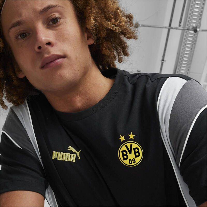 Camiseta Borussia Dortmund FtblArchive PUMA Black Cool Mid Gray